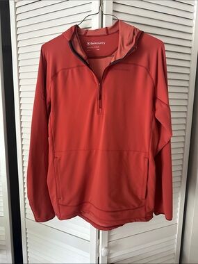 Men's Backcountry Rust Quarter-Zip Performance Pullover Hiking Running Sz L